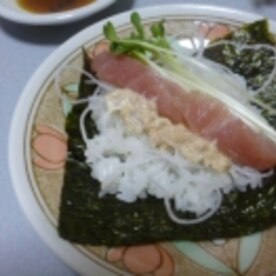 ツナマヨとマグロとかいわれと大根のツマの手巻き寿司 レシピ 作り方 By みずたまsweet 楽天レシピ ツナマヨとマグロとかいわれと大根のツマの手巻き寿司 レシピ 作り方 By みずたまsweet 楽天レシピ